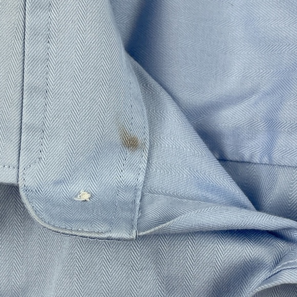 Joseph Abboud Button Up Shirt Mens 17 34/35 Regular Fit Blue - Picture 3 of 10